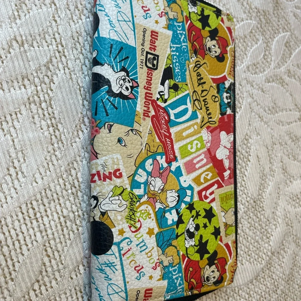 Disney Parks retro characters printed wallet clutch